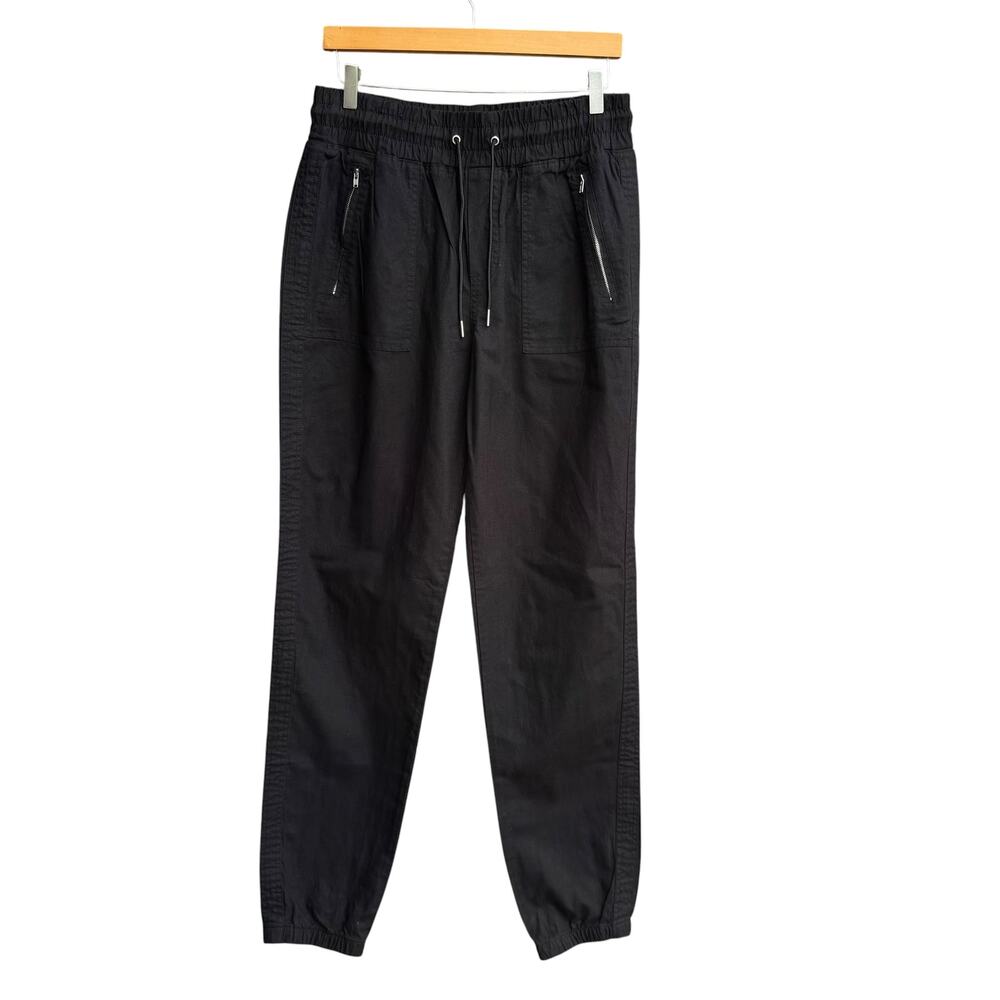 American Tall Linen Blend Jogger Pants Black Size M Tall Medium Tall NWT